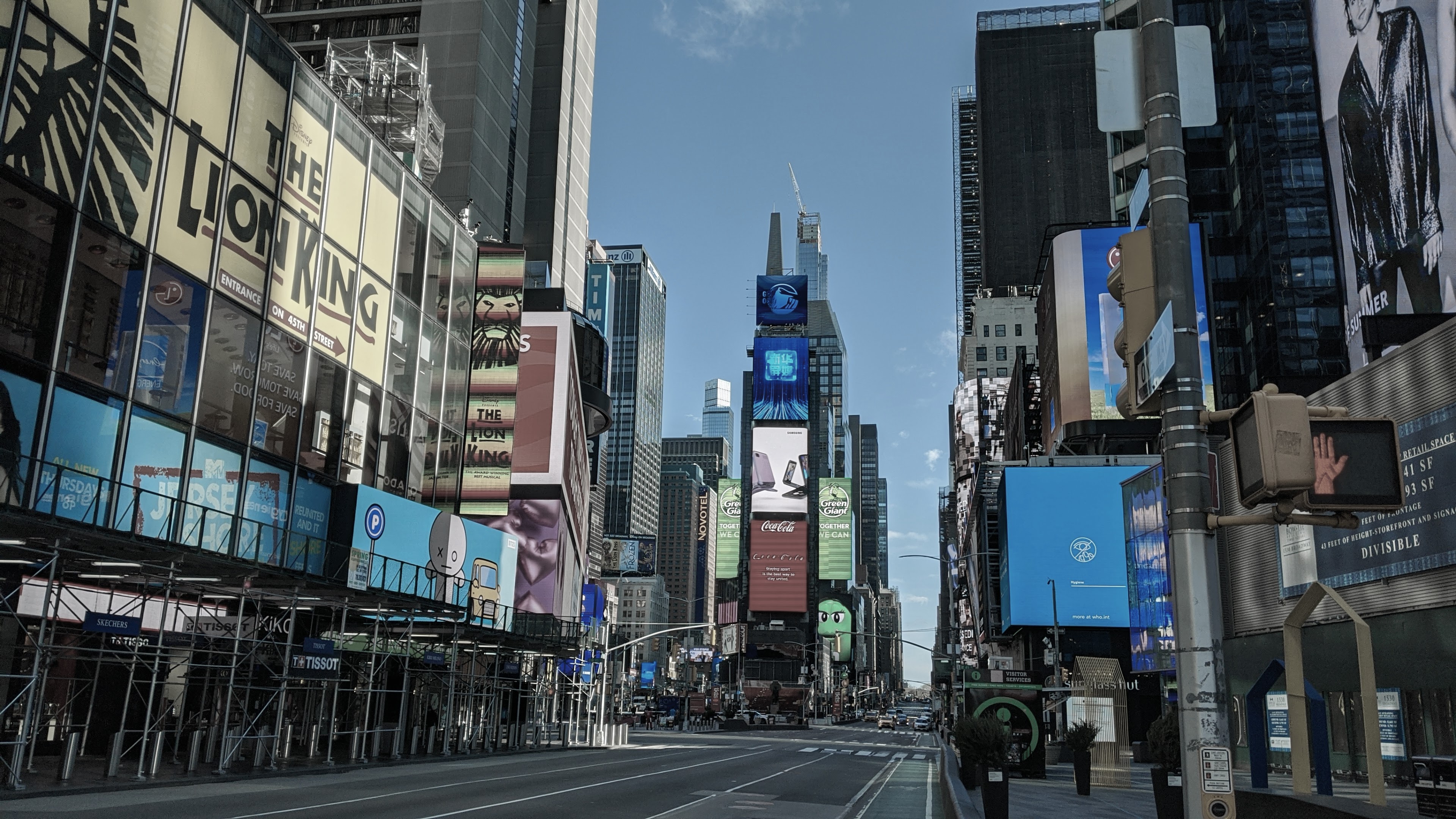 Empty Times Square, Covid Pandemic, March 2020, taken by Michael Makarov's Pixel 3.